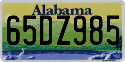 AL license plate 65DZ985