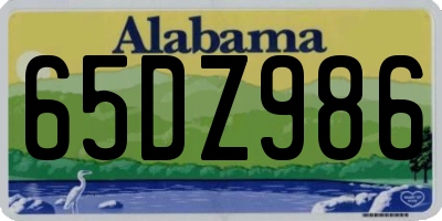 AL license plate 65DZ986