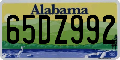 AL license plate 65DZ992