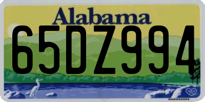 AL license plate 65DZ994