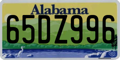 AL license plate 65DZ996