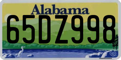 AL license plate 65DZ998