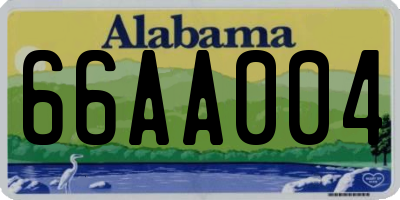 AL license plate 66AA004