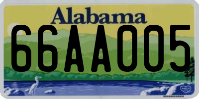 AL license plate 66AA005