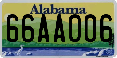 AL license plate 66AA006