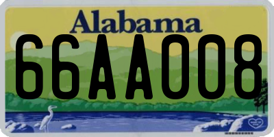 AL license plate 66AA008