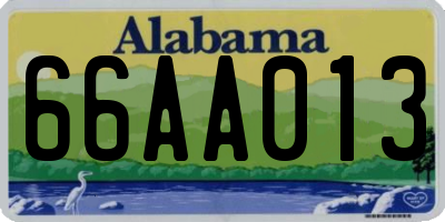 AL license plate 66AA013