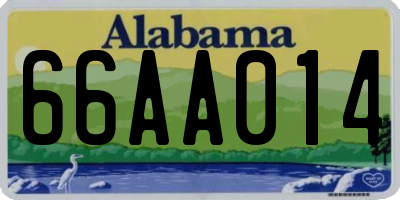 AL license plate 66AA014