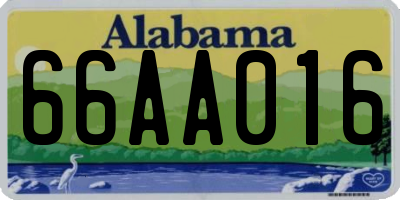 AL license plate 66AA016