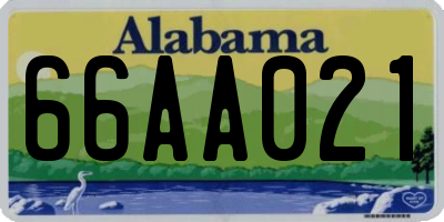AL license plate 66AA021