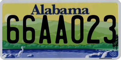 AL license plate 66AA023