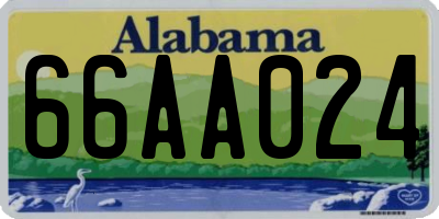 AL license plate 66AA024