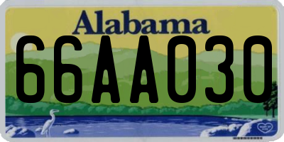 AL license plate 66AA030