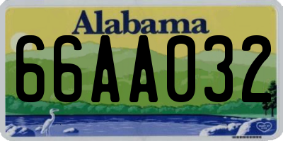AL license plate 66AA032