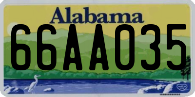 AL license plate 66AA035