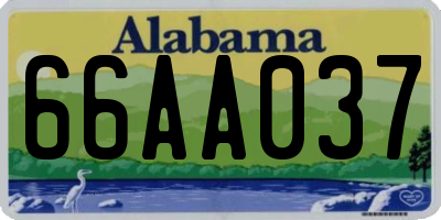 AL license plate 66AA037