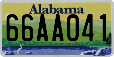 AL license plate 66AA041