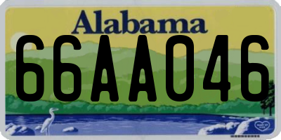 AL license plate 66AA046