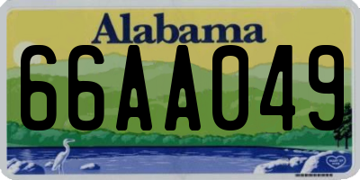 AL license plate 66AA049