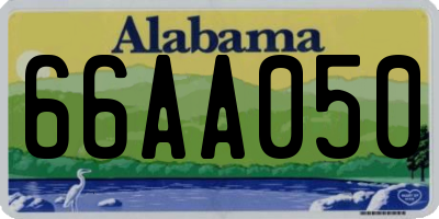 AL license plate 66AA050