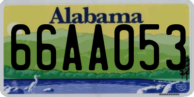 AL license plate 66AA053