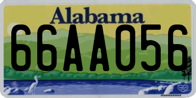 AL license plate 66AA056