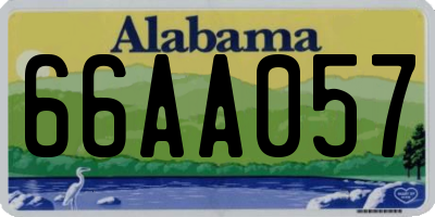 AL license plate 66AA057