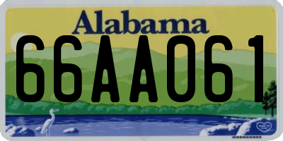 AL license plate 66AA061