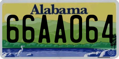 AL license plate 66AA064