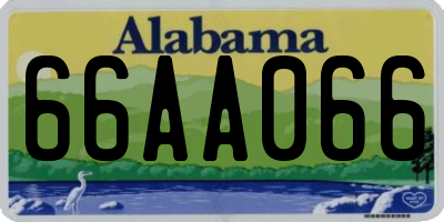 AL license plate 66AA066