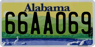 AL license plate 66AA069