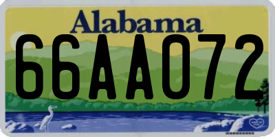 AL license plate 66AA072