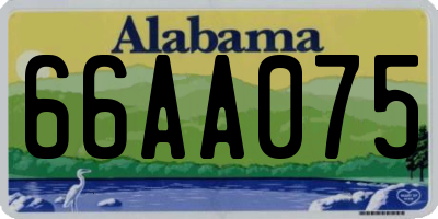 AL license plate 66AA075