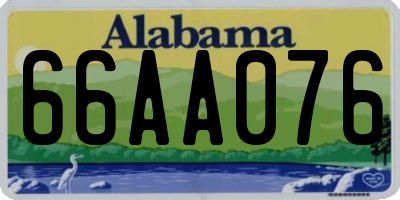 AL license plate 66AA076