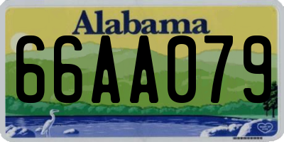AL license plate 66AA079