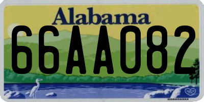 AL license plate 66AA082