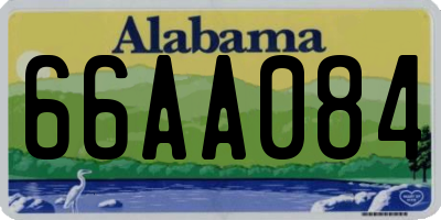 AL license plate 66AA084