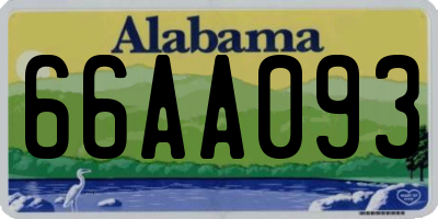 AL license plate 66AA093