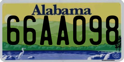 AL license plate 66AA098