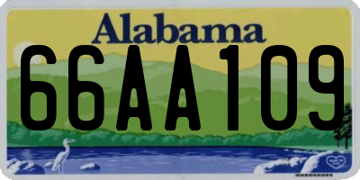 AL license plate 66AA109