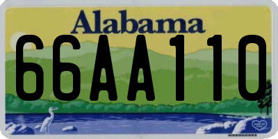 AL license plate 66AA110