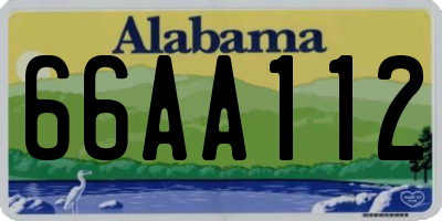 AL license plate 66AA112