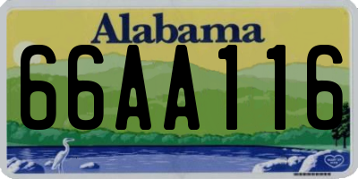 AL license plate 66AA116