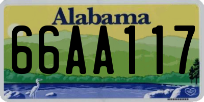 AL license plate 66AA117