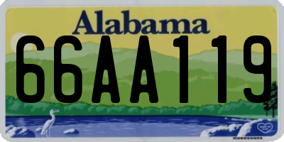 AL license plate 66AA119