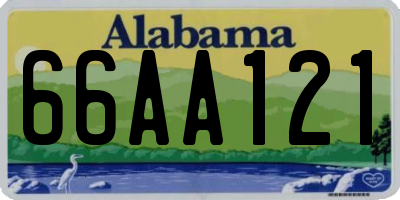 AL license plate 66AA121