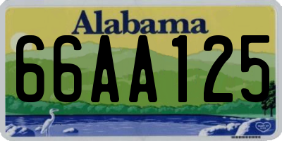 AL license plate 66AA125