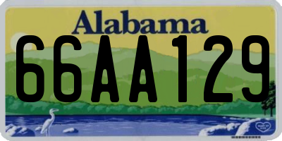 AL license plate 66AA129