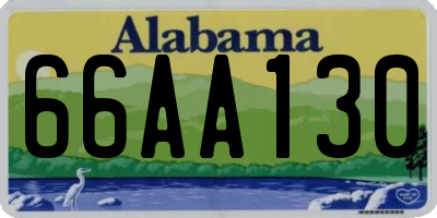 AL license plate 66AA130