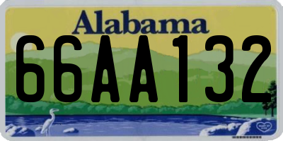 AL license plate 66AA132